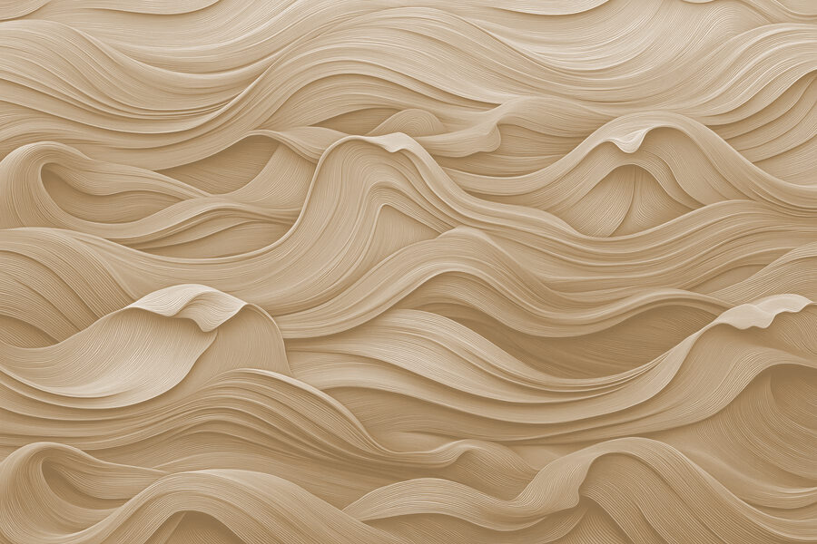 Fluid lines create a calming aesthetic Fluid lines create a calming aesthetic