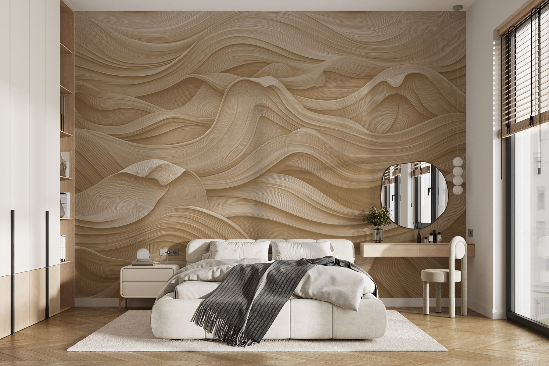 Fluid lines create a calming aesthetic