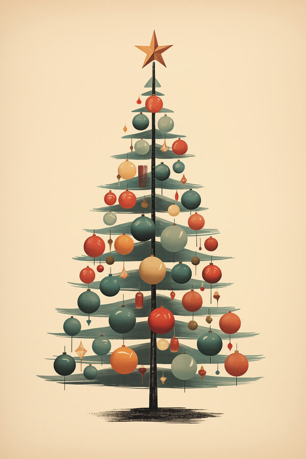 Christmas tree with ornaments Christmas tree with ornaments
