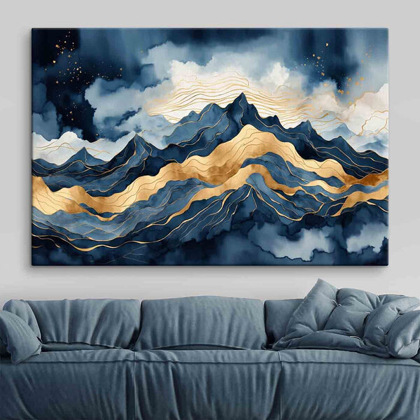 Majestic mountains beneath a cloudy sky Majestic mountains beneath a cloudy sky