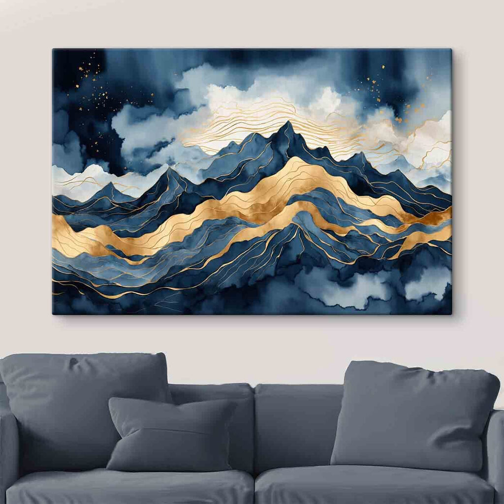 Majestic mountains beneath a cloudy sky Majestic mountains beneath a cloudy sky