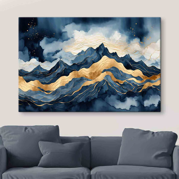 Majestic mountains beneath a cloudy sky Majestic mountains beneath a cloudy sky