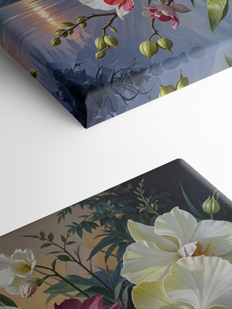 Painting of flowers in a vase Painting of flowers in a vase