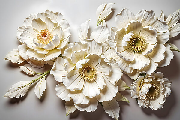 Group of white flowers Group of white flowers