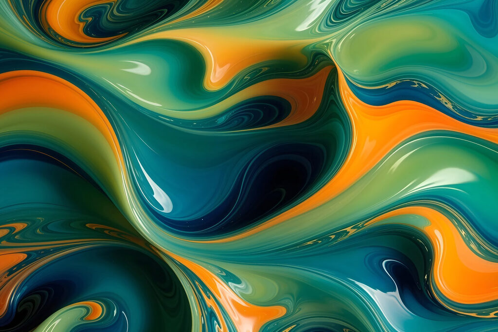 Colorful swirls of paint