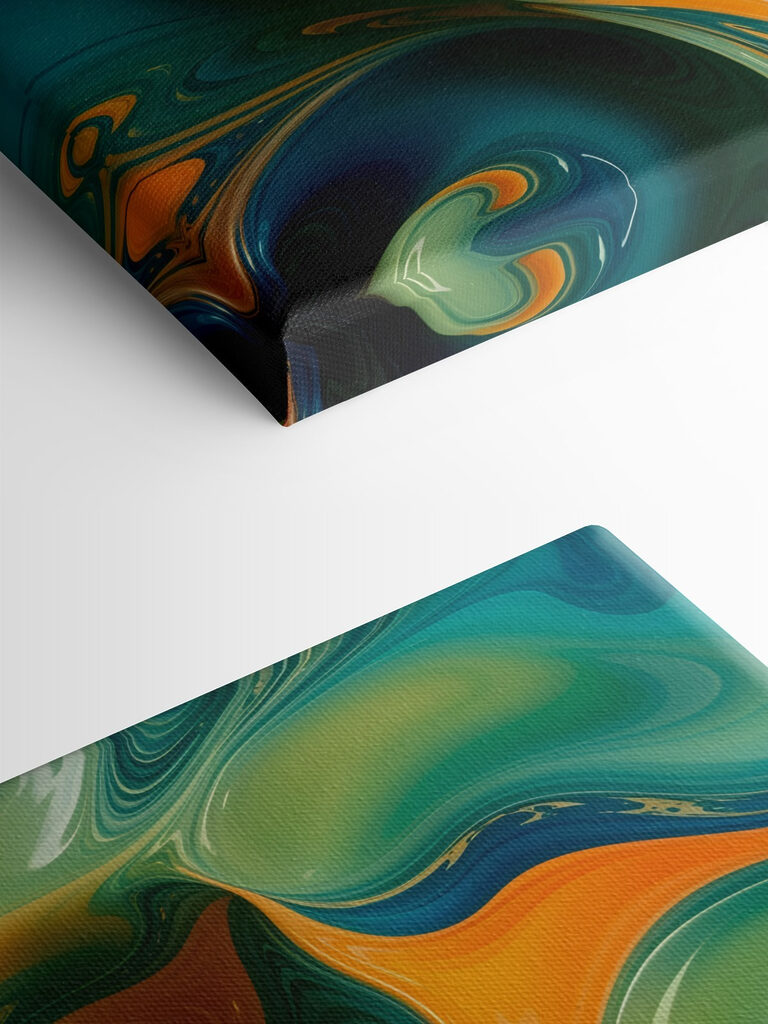 Colorful swirls of paint