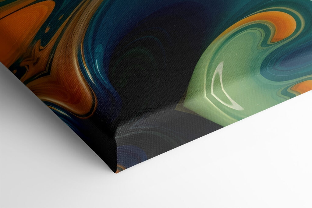 Colorful swirls of paint