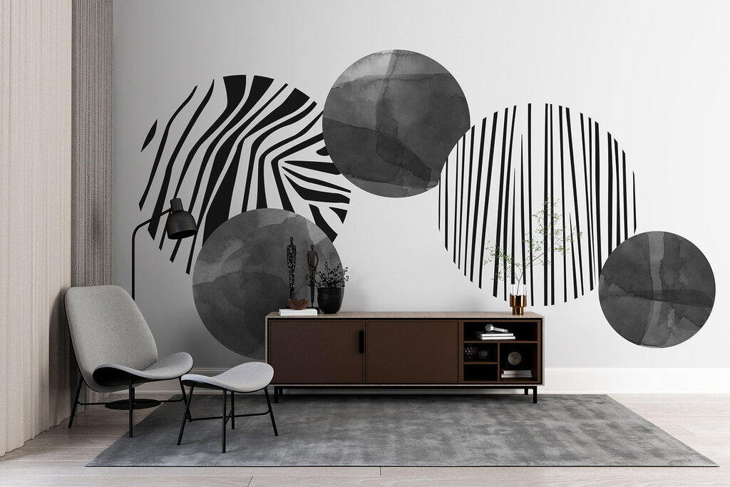 Group of circles with zebra stripes Group of circles with zebra stripes