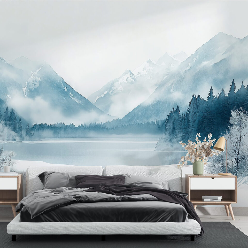 Lake surrounded by snow and mountains Lake surrounded by snow and mountains