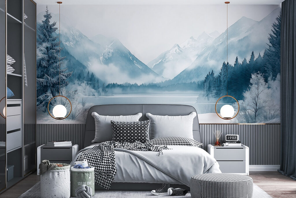 Lake surrounded by snow and mountains Lake surrounded by snow and mountains