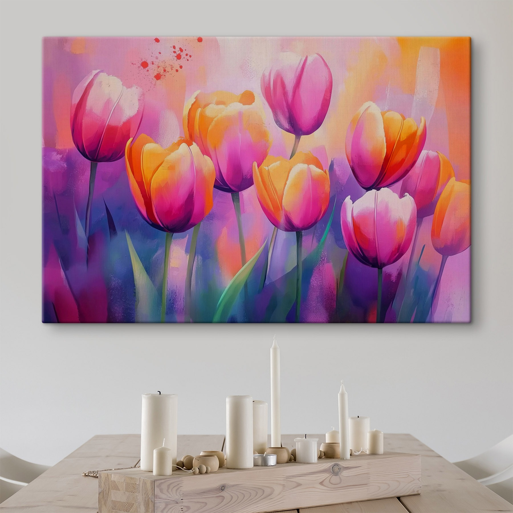 Painting of tulips