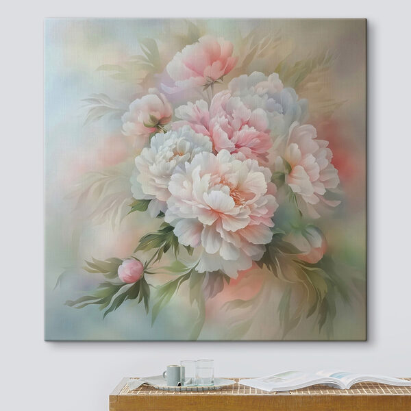 Painting of flowers on a white background Painting of flowers on a white background