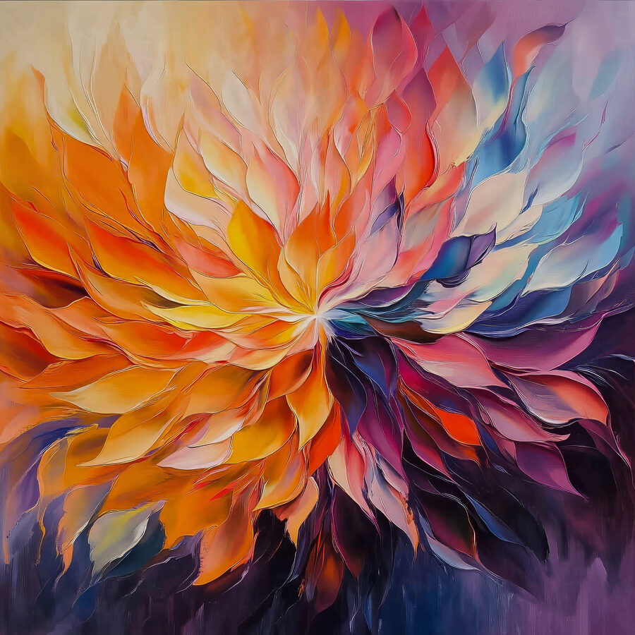 Painting of a flower Painting of a flower