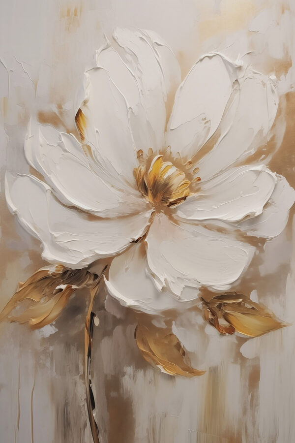 Painting of a white flower Painting of a white flower