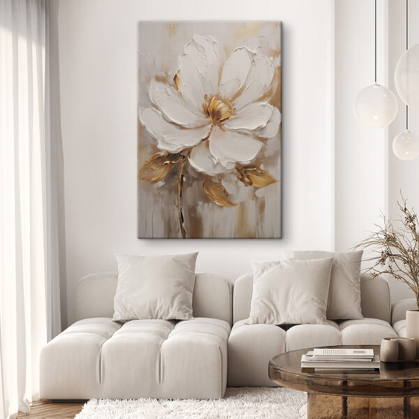 Painting of a white flower Painting of a white flower