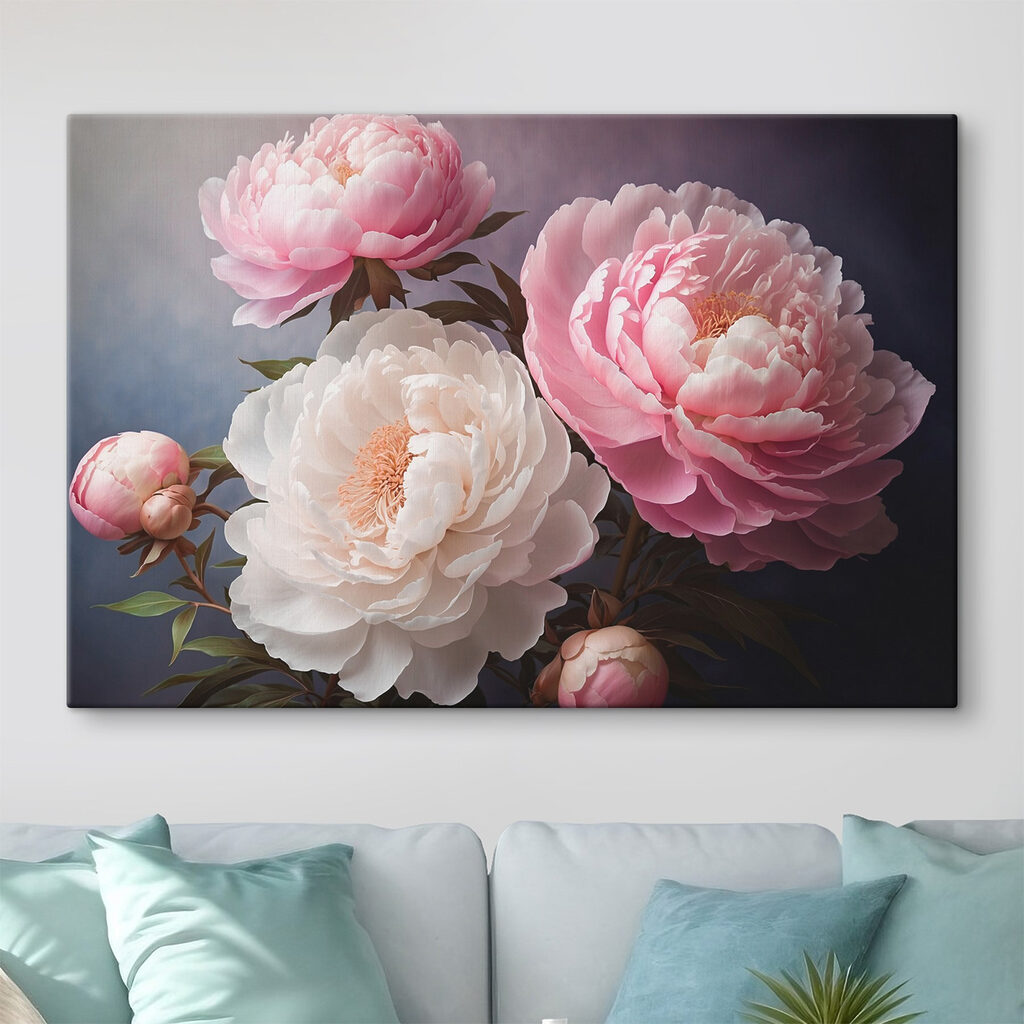 Group of pink and white flowers