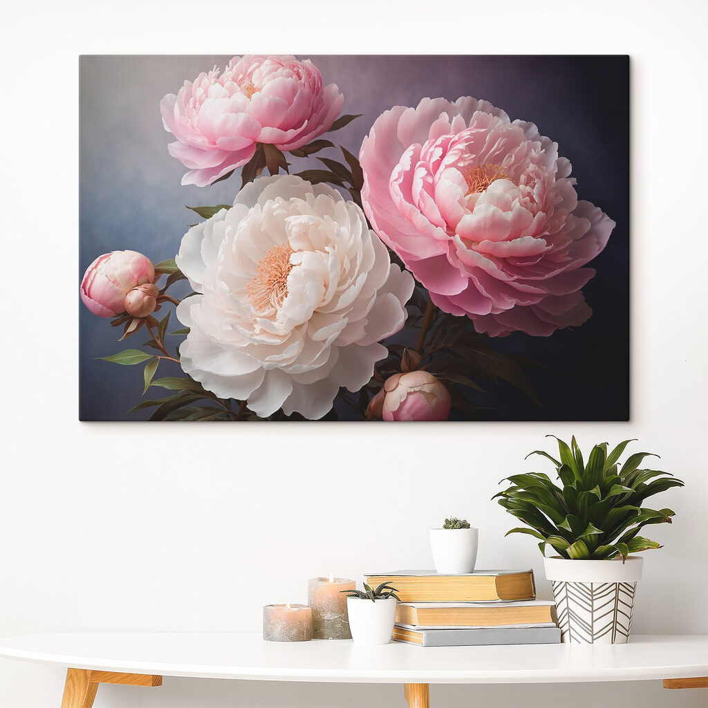 Group of pink and white flowers