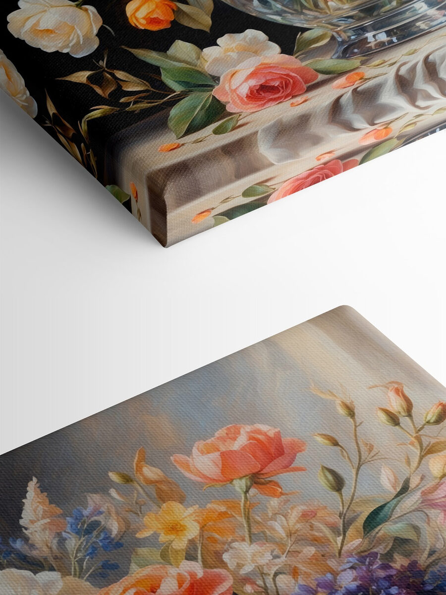 Painting of flowers in a vase Painting of flowers in a vase