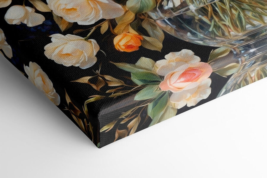 Painting of flowers in a vase Painting of flowers in a vase