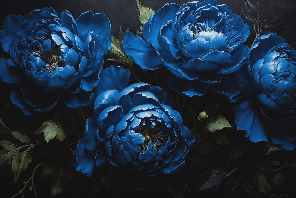 Group of blue flowers Group of blue flowers