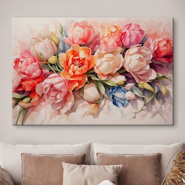 Group of flowers on a white surface Group of flowers on a white surface