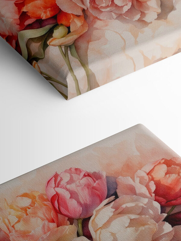 Group of flowers on a white surface Group of flowers on a white surface