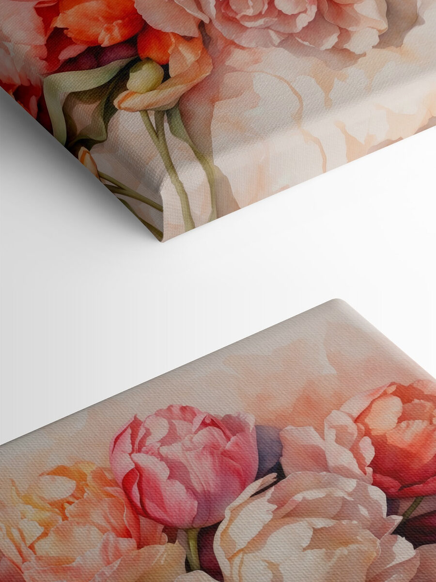 Group of flowers on a white surface Group of flowers on a white surface