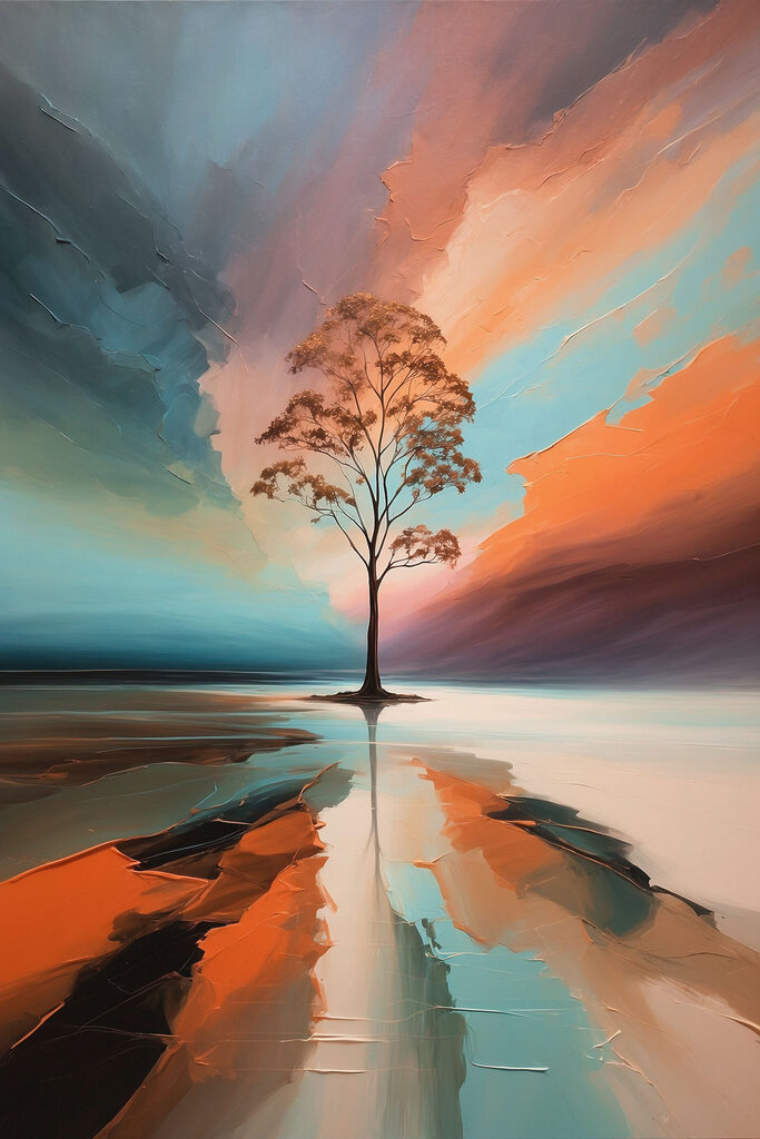 Tree in the middle of a lake