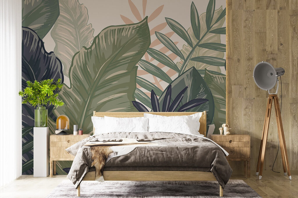 Lush foliage in calming tones