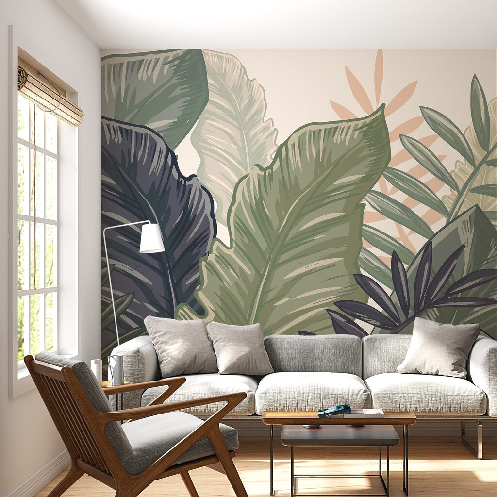 Lush foliage in calming tones