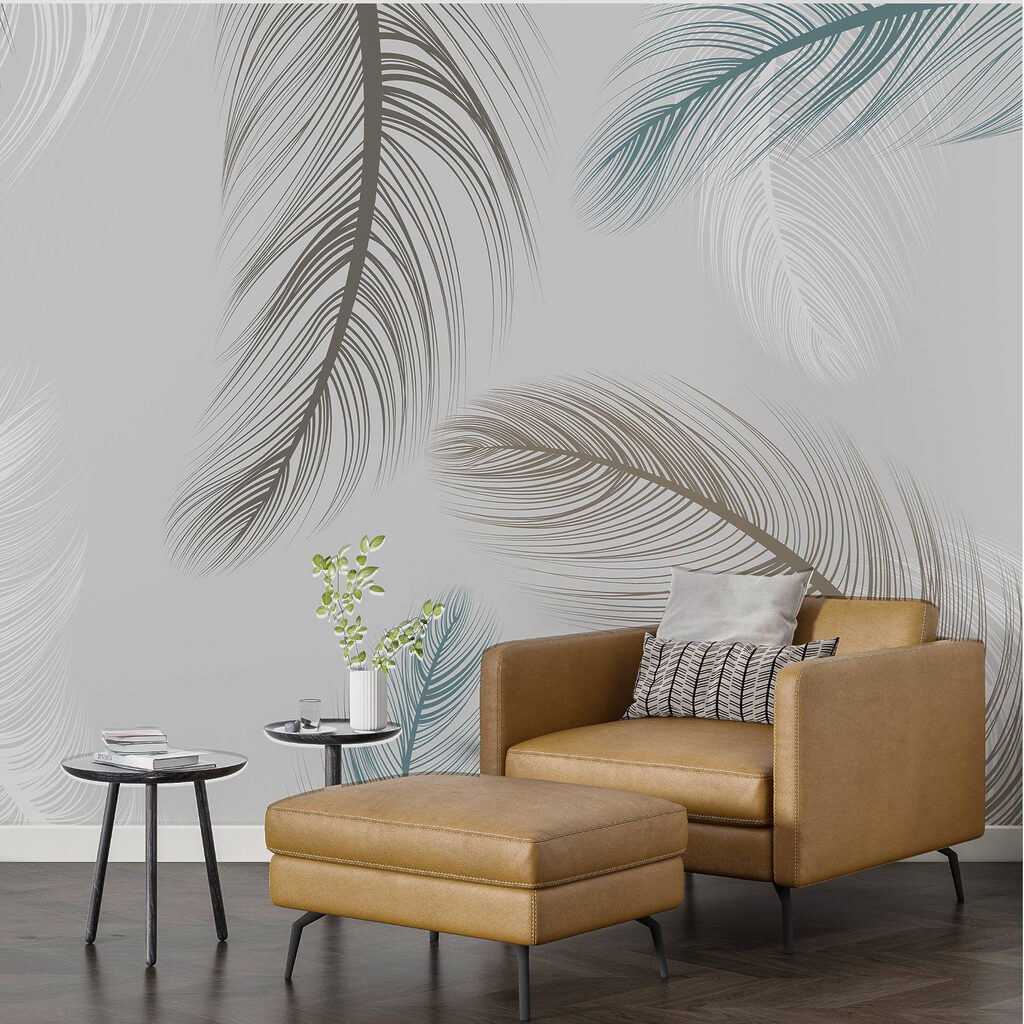 Group of feathers on a white background