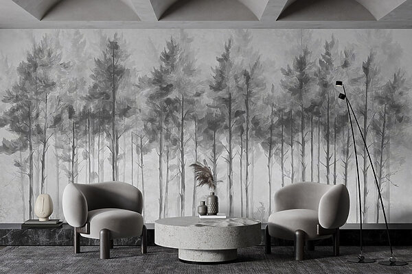 Group of trees in a forest