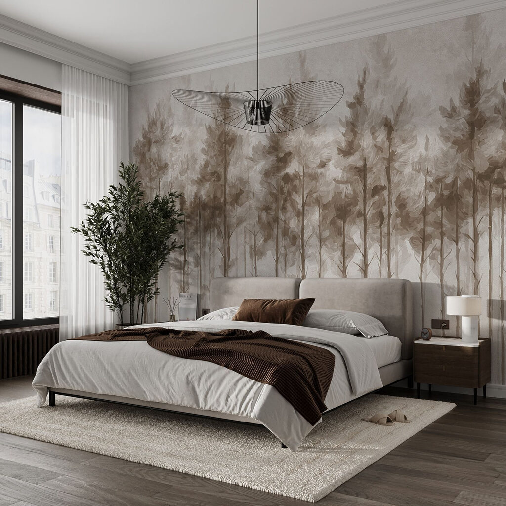 Group of trees in a forest