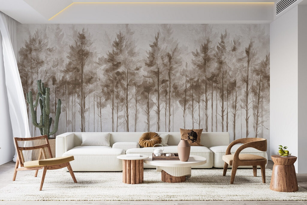 Group of trees in a forest