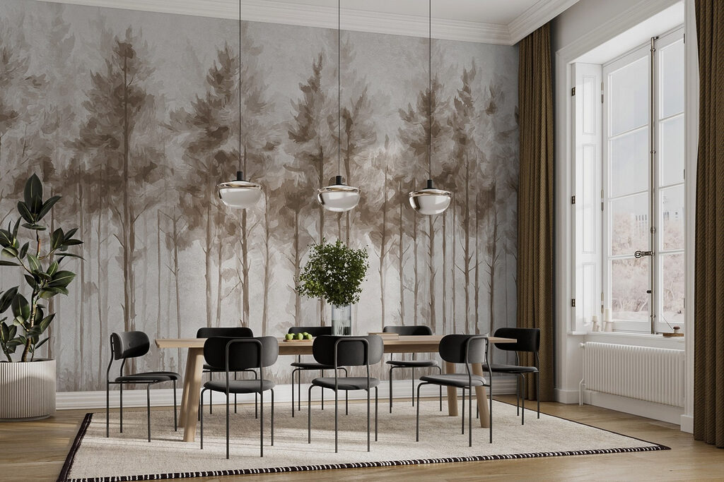 Group of trees in a forest