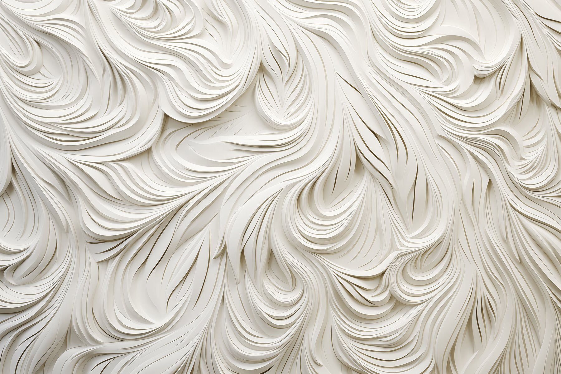 White paper cutout with wavy lines