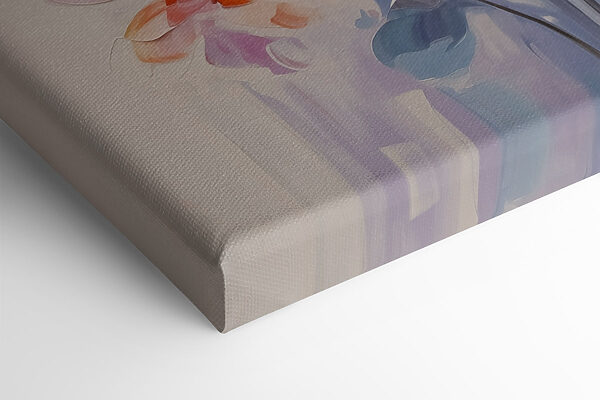 Painting of flowers on a white surface Painting of flowers on a white surface