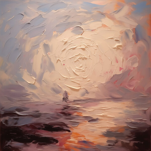 Painting of a person on the water Painting of a person on the water