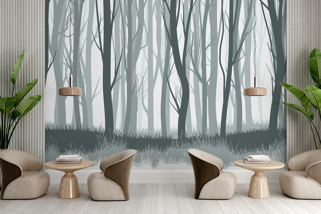Group of trees in a forest Group of trees in a forest
