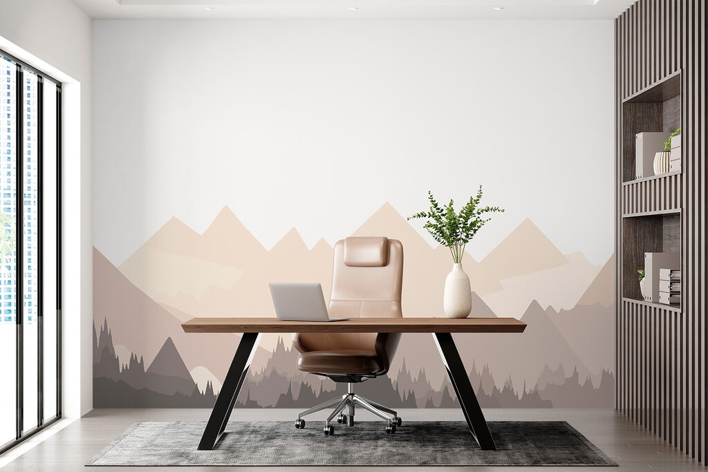 Mountain range with trees