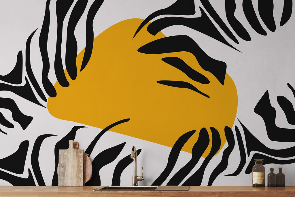 Yellow and black striped pattern Yellow and black striped pattern