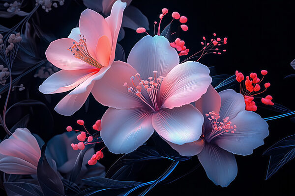 Delicate blooms in soft hues Delicate blooms in soft hues