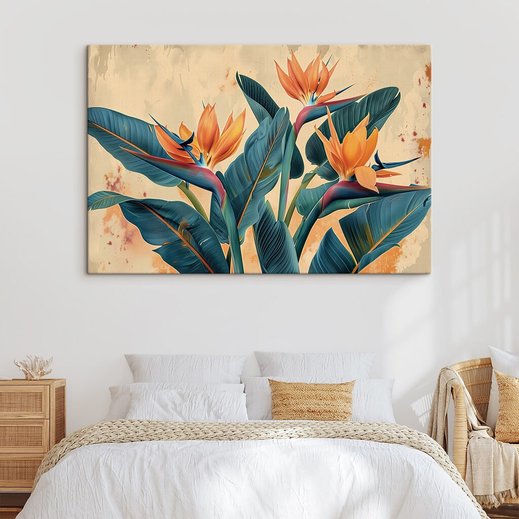 Vibrant tropical blossoms in harmony