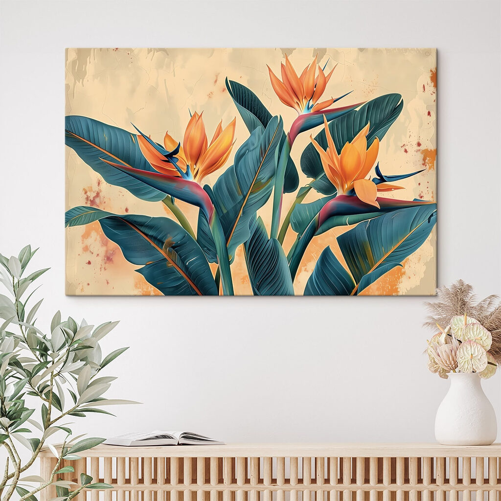 Vibrant tropical blossoms in harmony