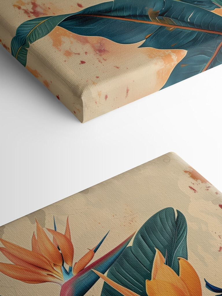 Vibrant tropical blossoms in harmony