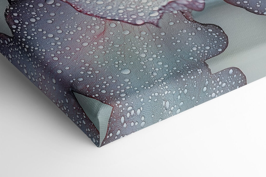 Delicate petals adorned with raindrops Delicate petals adorned with raindrops