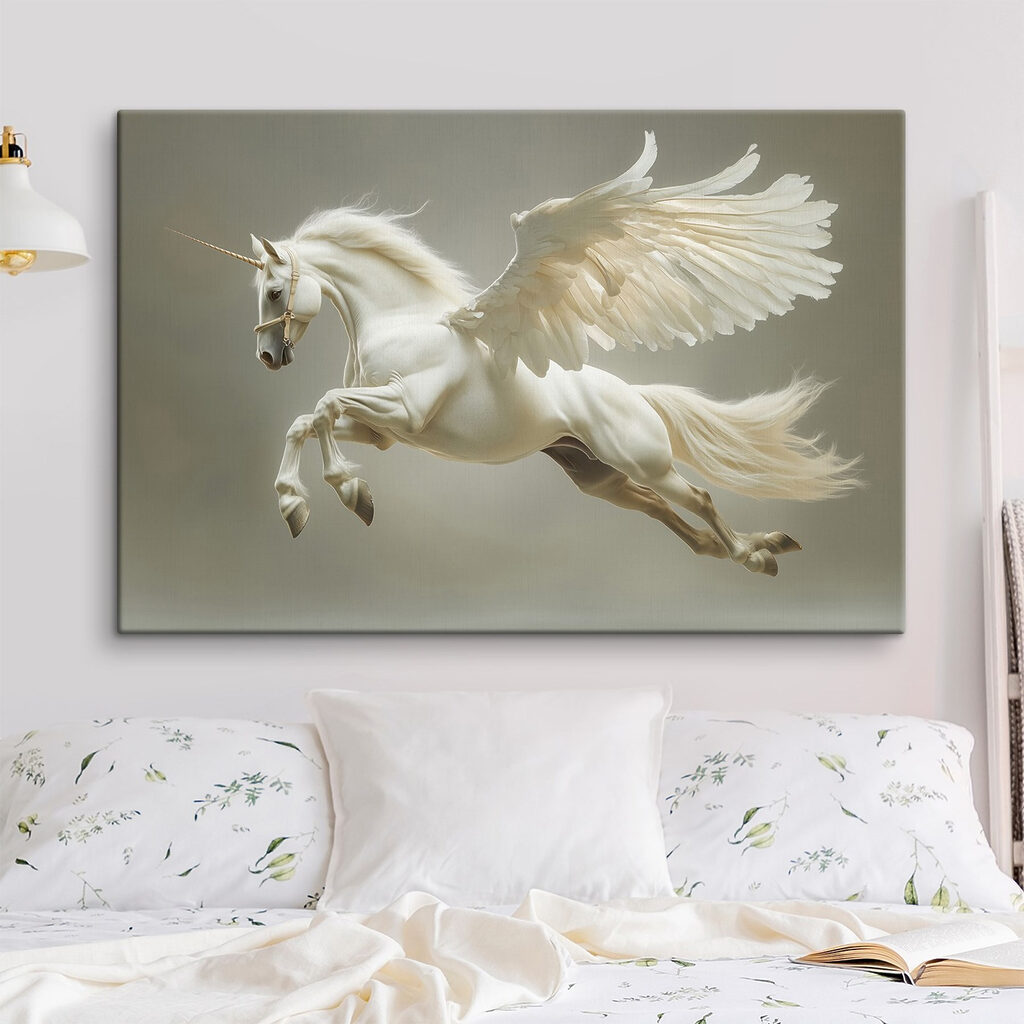 White horse with wings