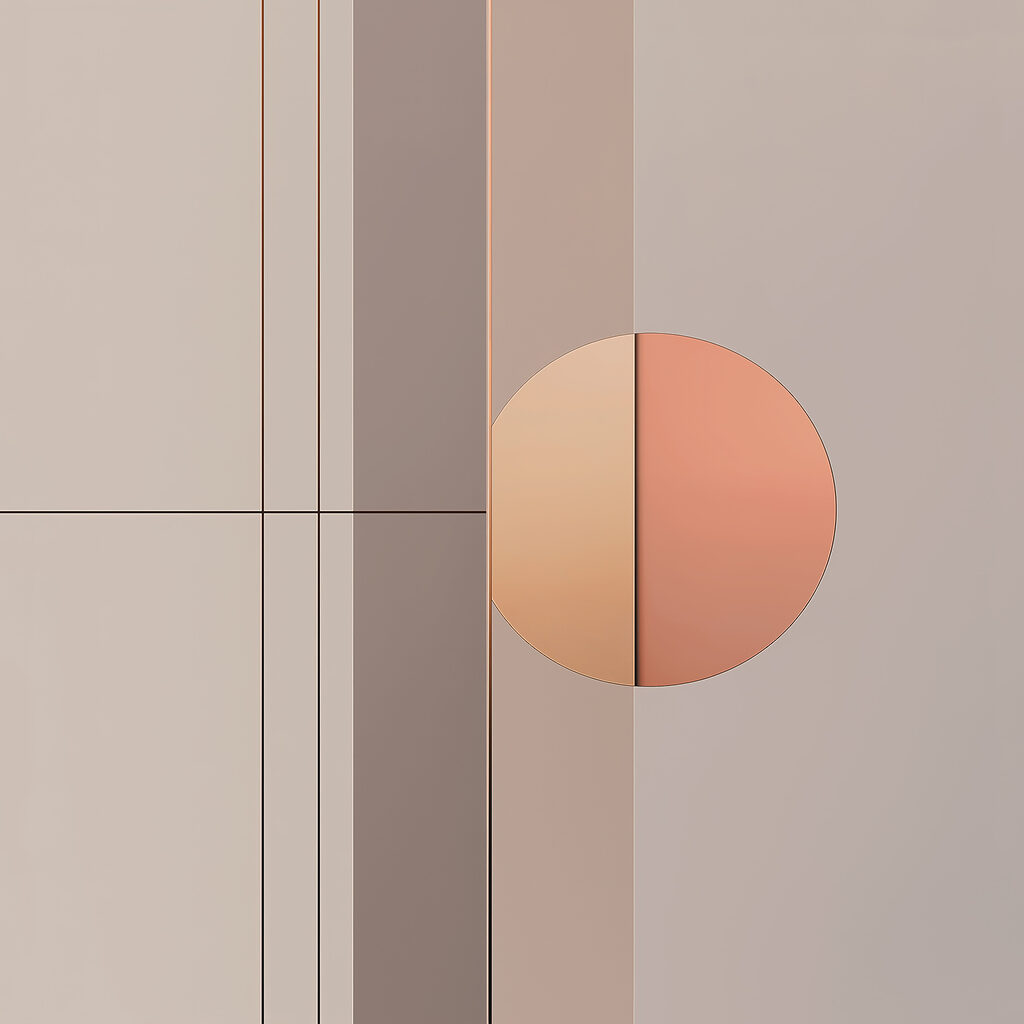 Wall with a circle and a line