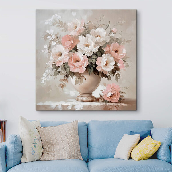 Painting of flowers in a vase Painting of flowers in a vase