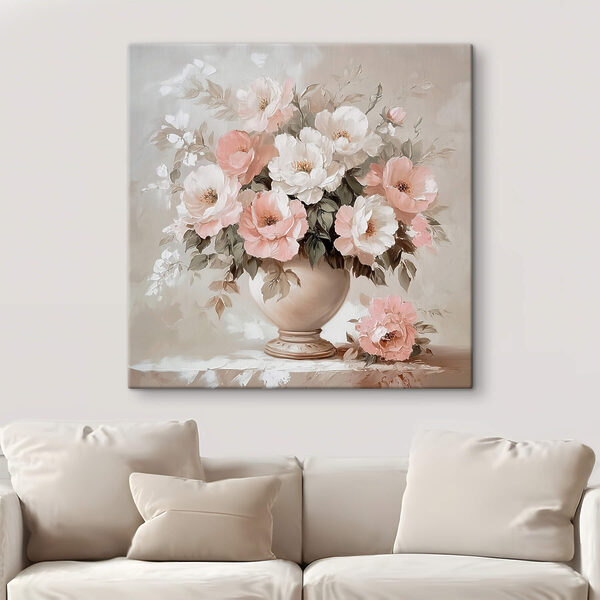 Painting of flowers in a vase Painting of flowers in a vase